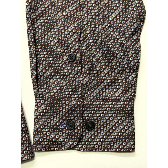 Perry Ellis Motion slim fit dress shirt button collar L - Picture 5 of 9